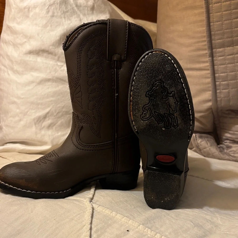 Durango Brown Kids Western Cowboy Boots